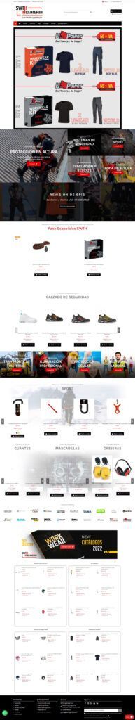 Tienda Online en PrestaShop para SWTH Ingeniería, especialistas en líneas de vida