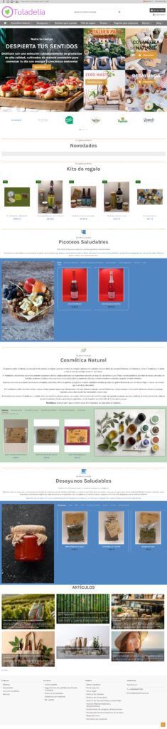 Tienda Online productos ecologicos con PrestaShop y Blog Profesional WordPress, TuladeliaEco.es