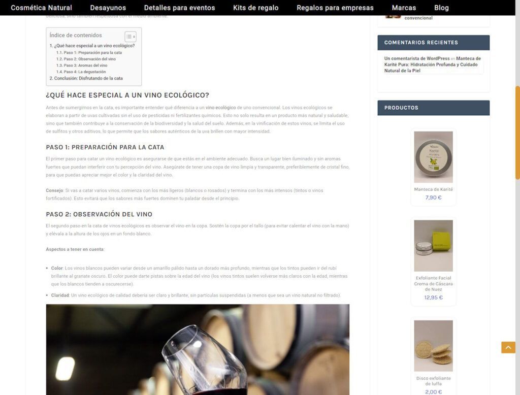 Tienda Online productos ecologicos con PrestaShop y Blog Profesional WordPress, TuladeliaEco.es