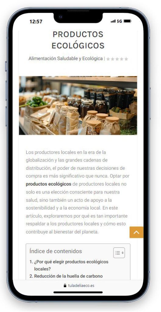 Tienda Online productos ecologicos con PrestaShop y Blog Profesional WordPress, TuladeliaEco.es